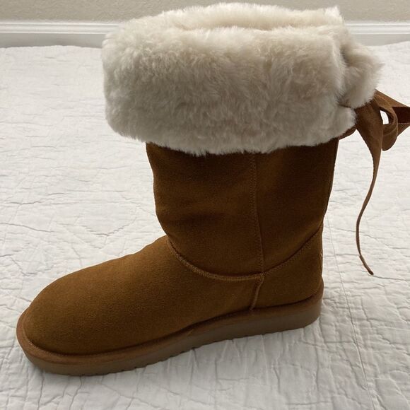 (Right Boot Only)Koolaburra Cozy Brown Fur-Lined Women's Boot size 9 - Picture 4 of 8